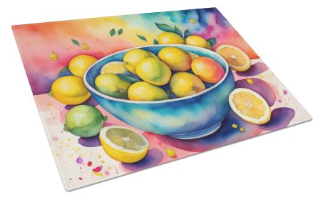 NEW Colorful Lemons Glass Cutting Board Decorative Tempered Glass Kitchen Cutting and Serving Board Large Size Chopping Board